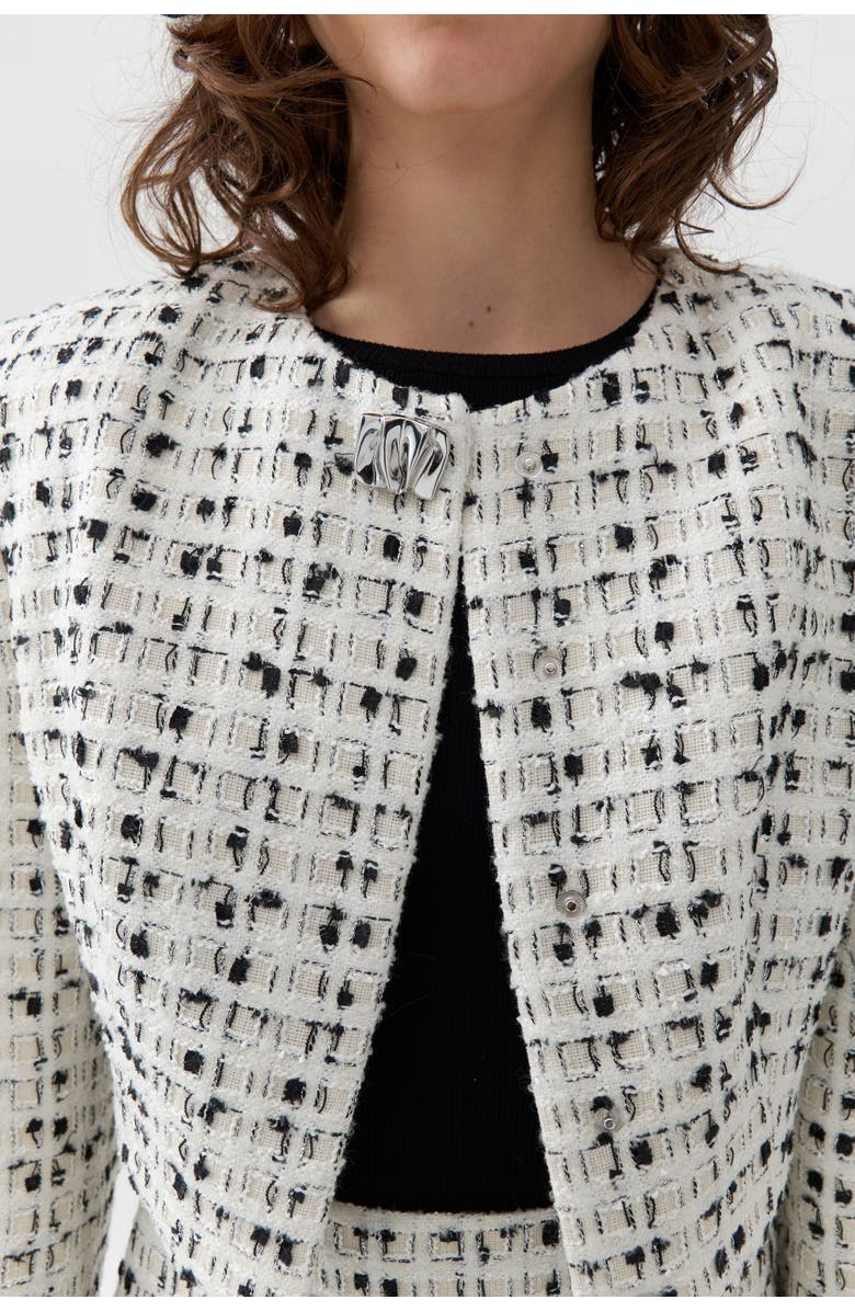 Nocturne Tweed Crop Jacket, Alternate, color, 