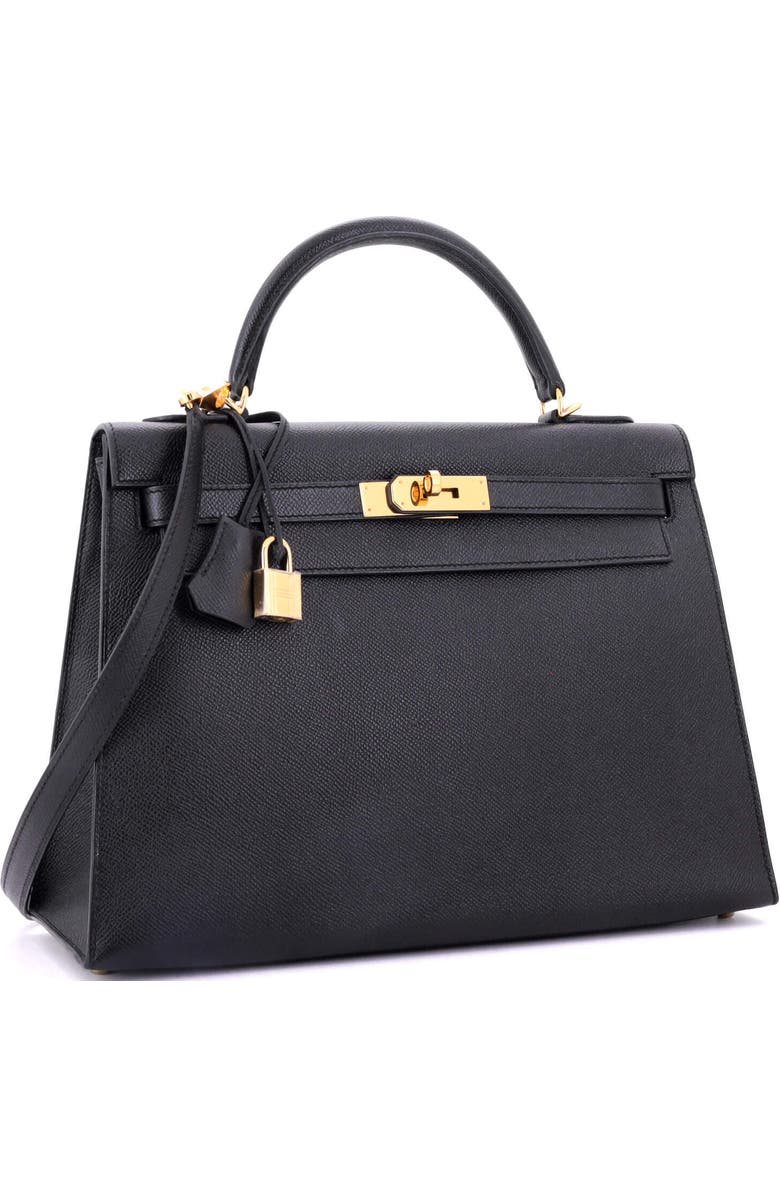 Pre-Owned Hermes Kelly Handbag Black Epsom with Gold Hardware 32, Alternate, color, Noir