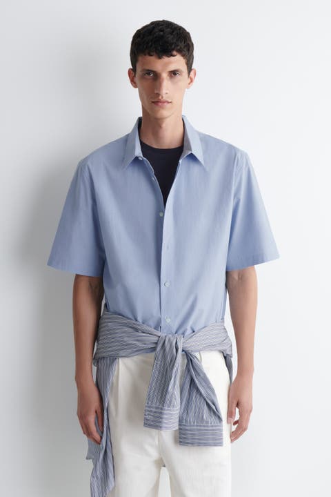 Relaxed Cotton Short-sleeved Shirt