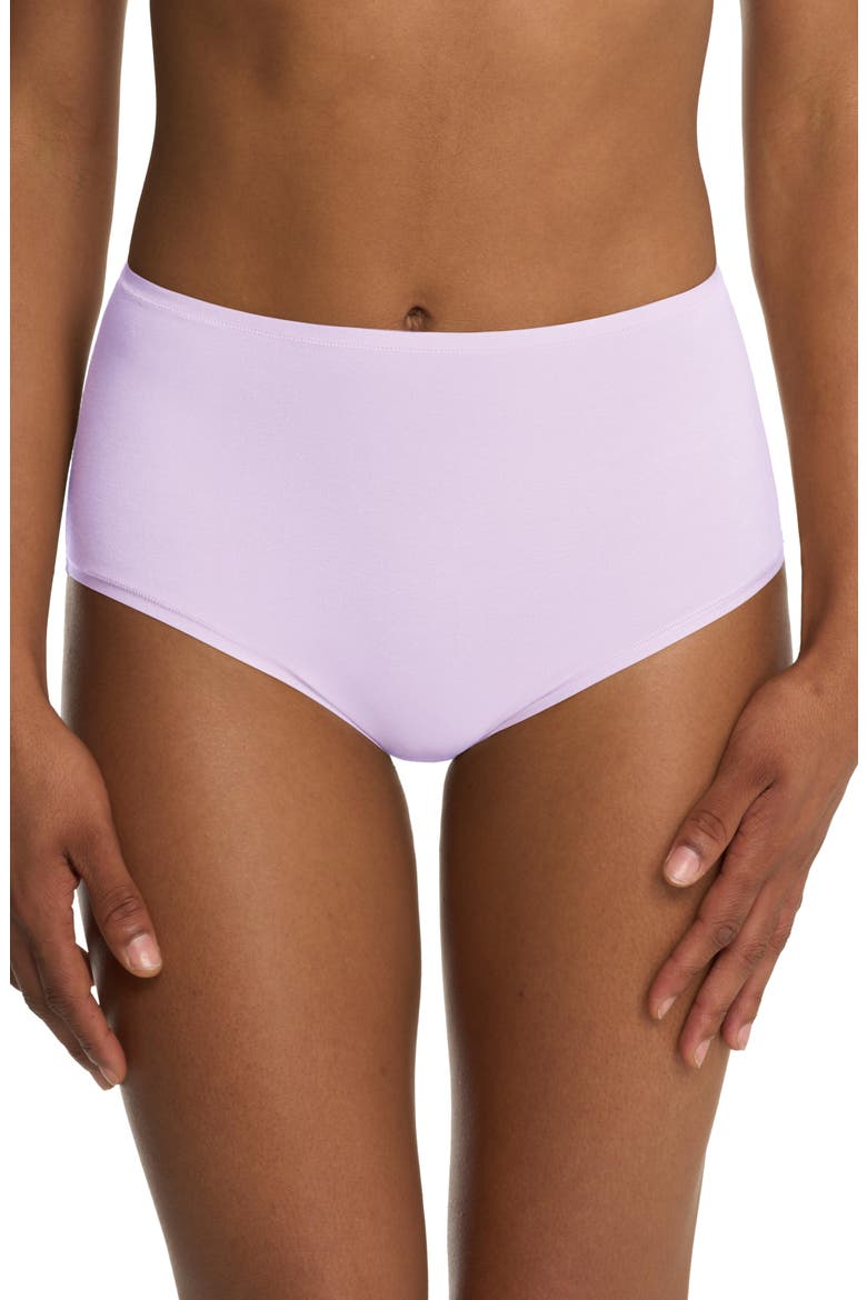 Bliss Bare Cotton High Waist Brief, Main, color, Pale Purple
