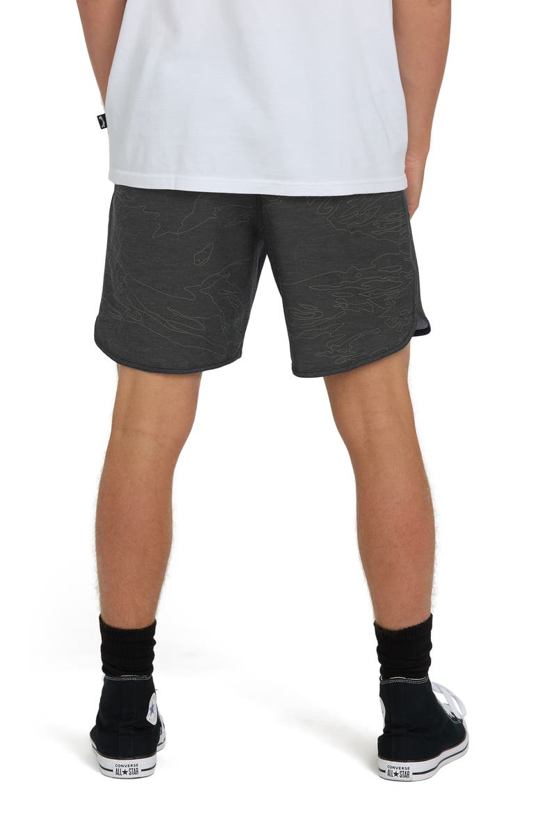Surftrek Transit Elastic Waist Hybrid Shorts, Alternate, color, BLACK CAMO