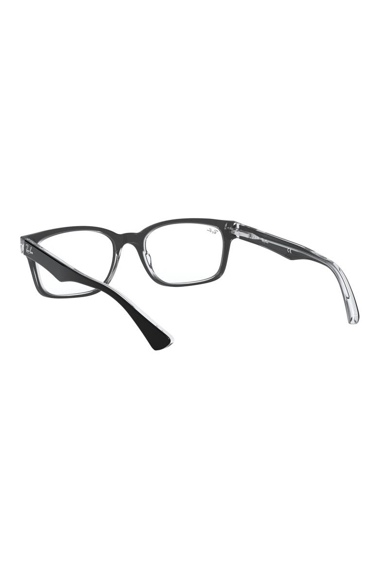 51mm Square Optical Glasses, Alternate, color, BLACK