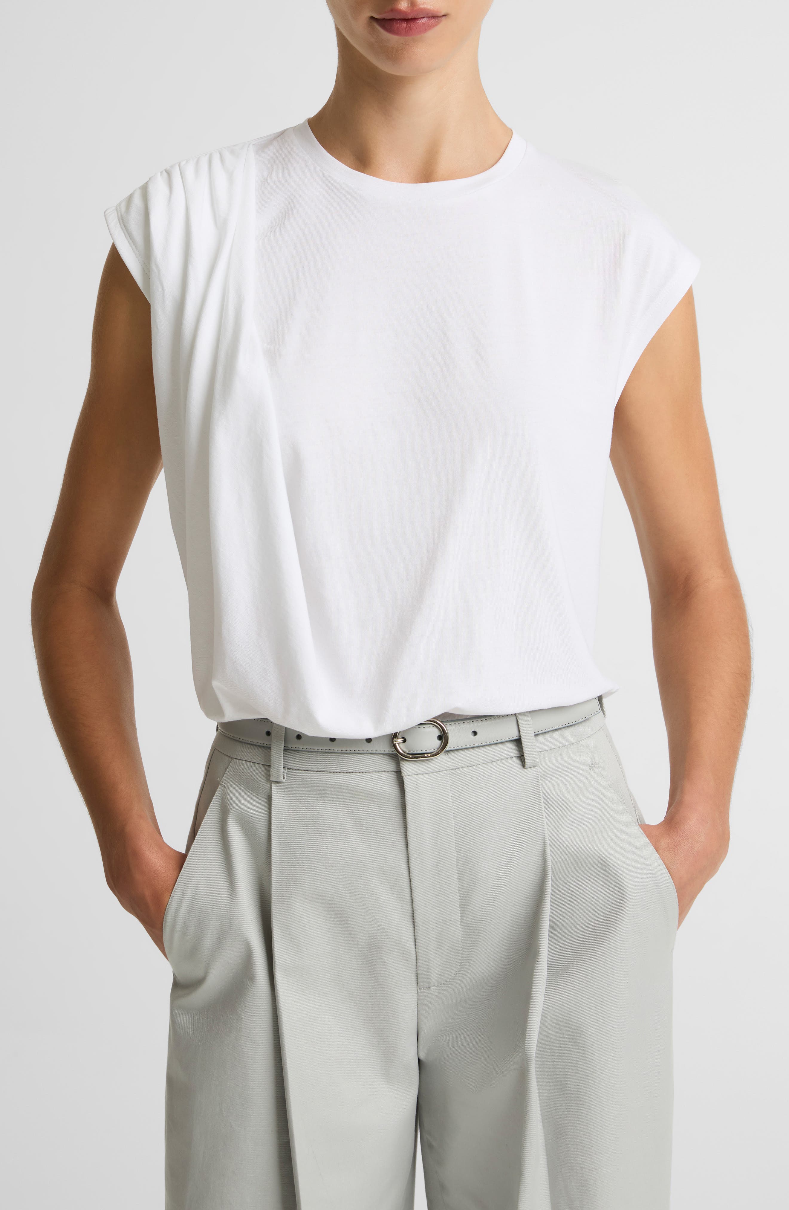 Cap Sleeve Drape Top