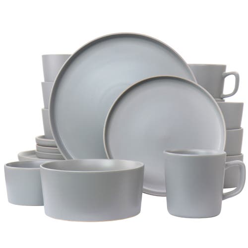 Elama Luxmatte Light Grey 20 Piece Dinnerware Set In Gray