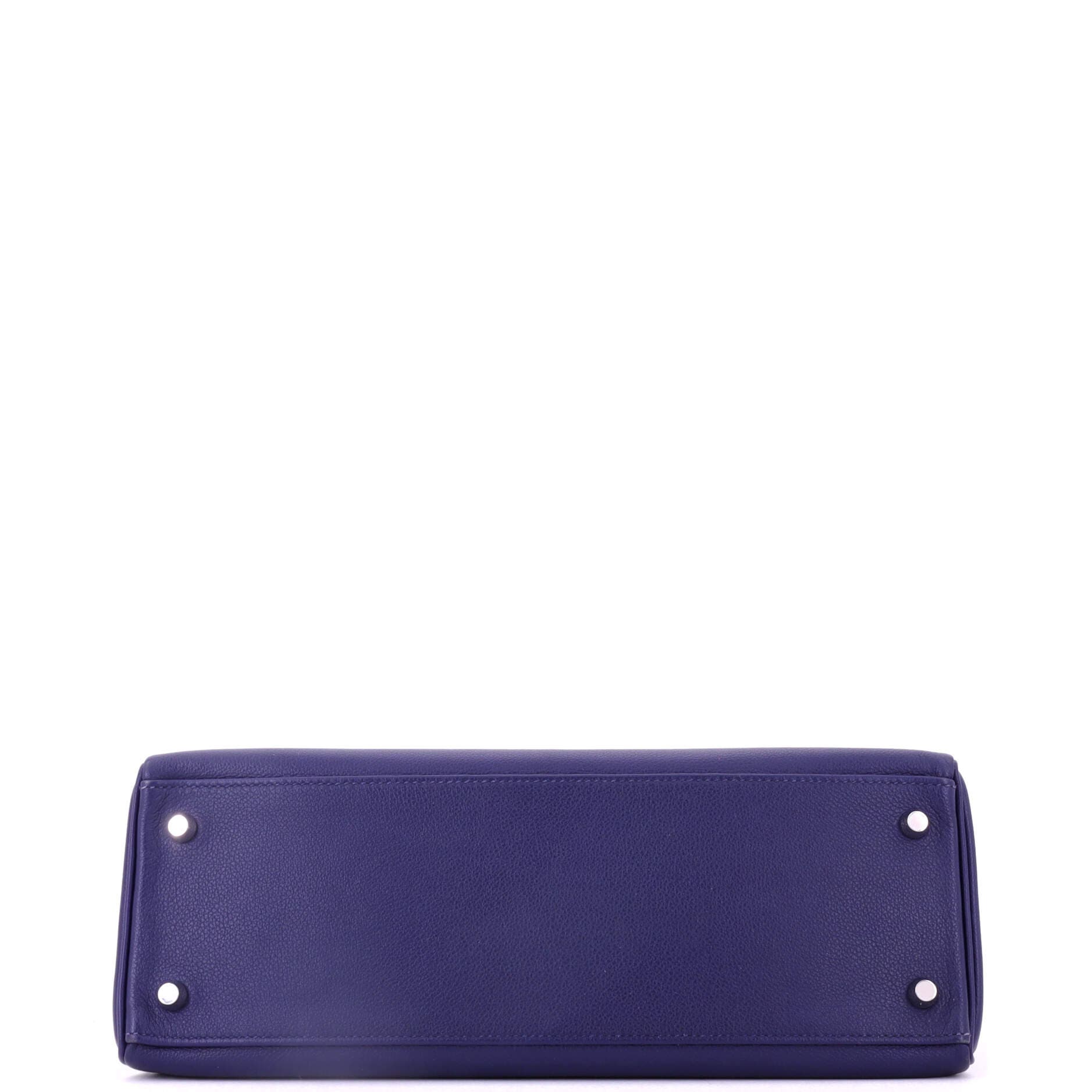 Kelly Handbag Verso Evercolor with Palladium Hardware 32, Alternate, color, Blue