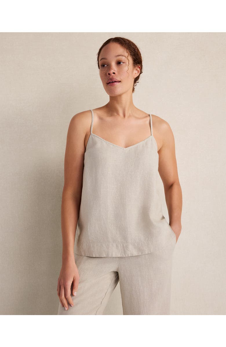 Haven Well Within Luxe Linen Cami, Main, color, Oatmeal Cross Dye