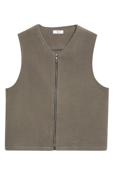 Wool Fleece Zip Vest