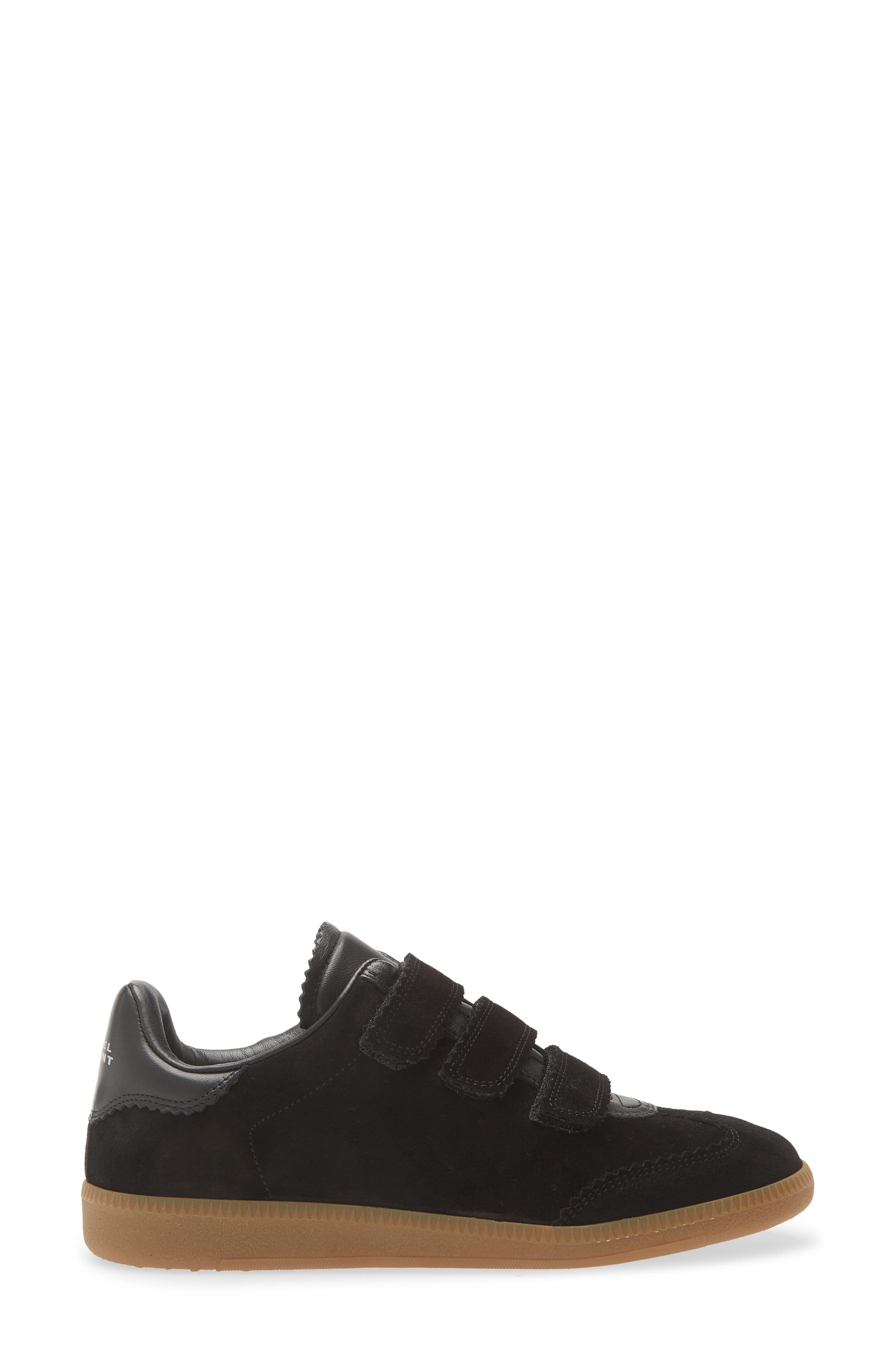 Beth Low Top Sneaker, Alternate, color, BLACK SUEDE