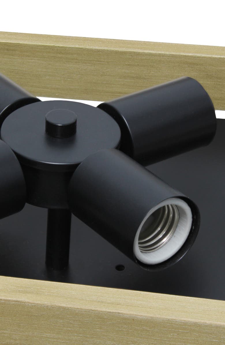 LALIA HOME Cage Flush Mount Ceiling Light Fixture, Alternate, color,