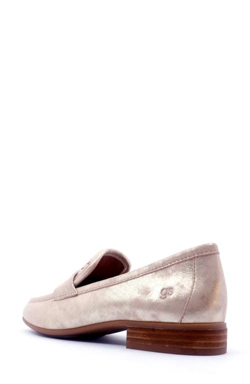 Gentle Souls By Kenneth Cole Crew Woven Leather Loafer In Gold Leather
