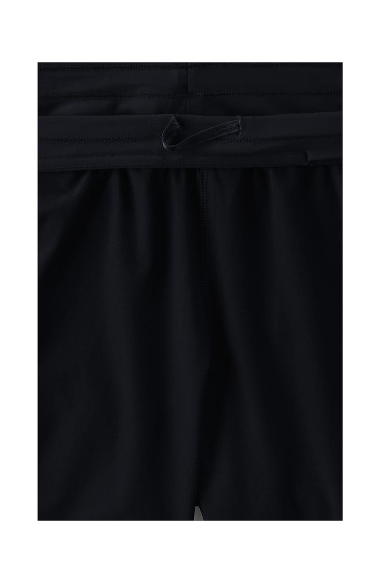 Lands' End 5" Quick Dry Elastic Waist Board Shorts Swim Cover-up Shorts with Panty, Alternate, color, Black