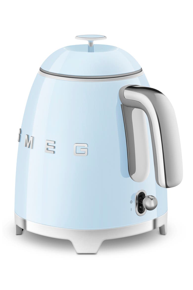 50's Retro Style Mini Electric Kettle, Alternate, color, PASTEL BLUE