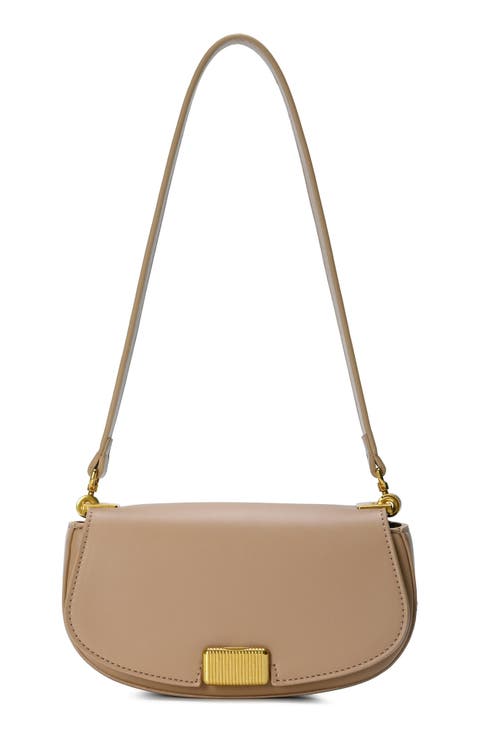 Rib Buckle Shoulder Bag