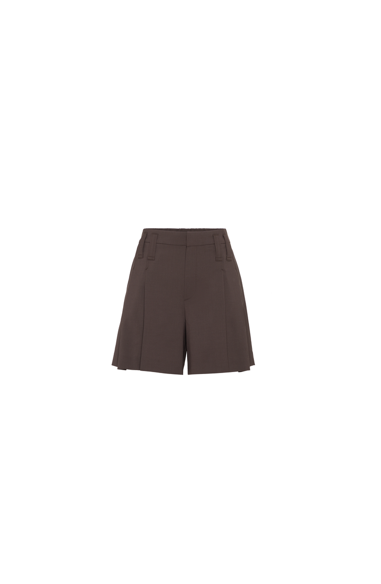 Brunello Cucinelli Formal shorts with monili, Main, color, Cocoa