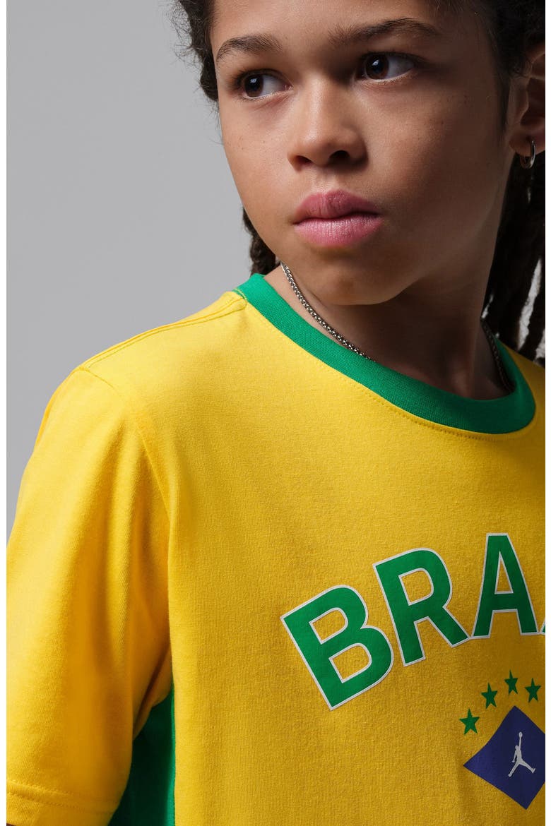 Kids' Brasil T-Shirt, Alternate, color, VARSITY MAIZE