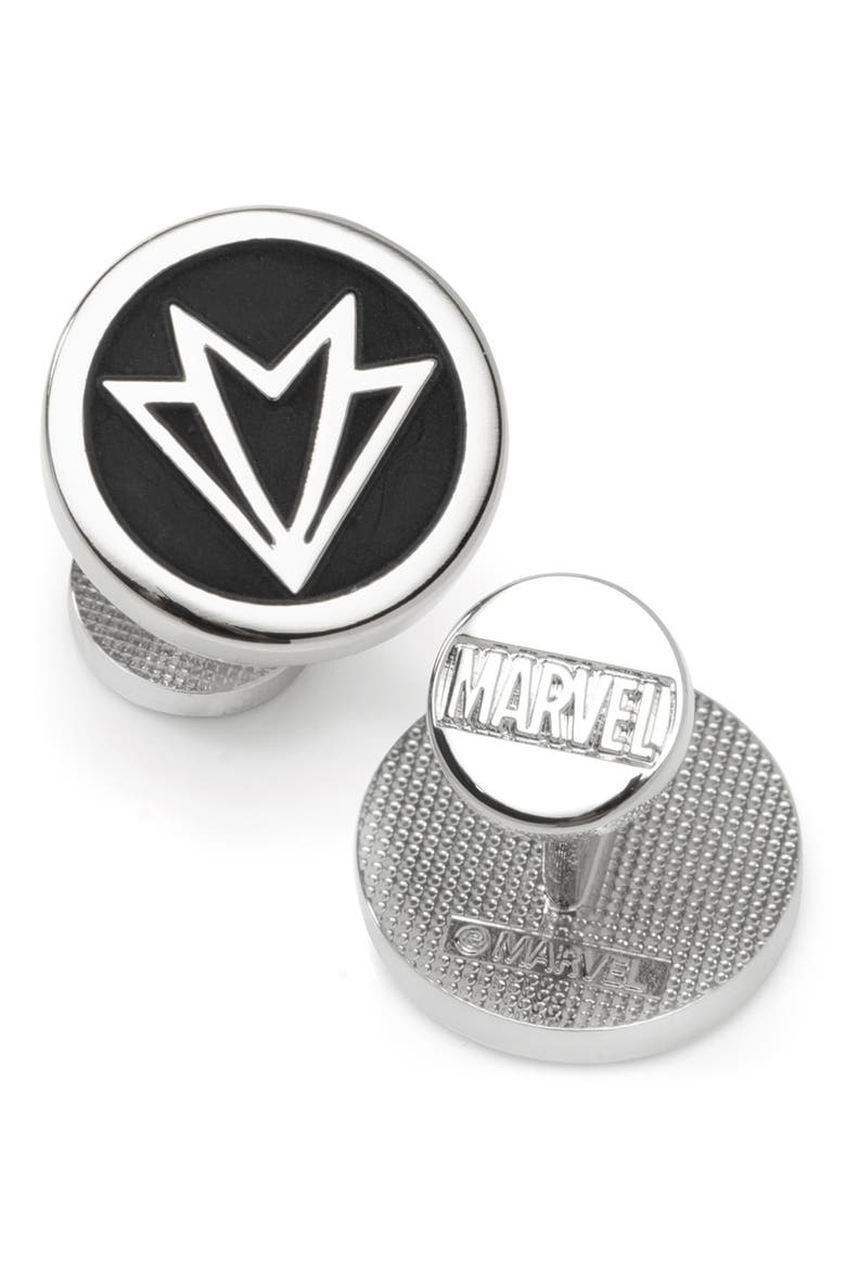Falcon Cuff Links, Alternate, color, SILVER