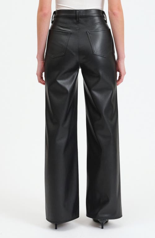 DAZE DAZE FAR OUT FAUX LEATHER WIDE LEG PANTS 