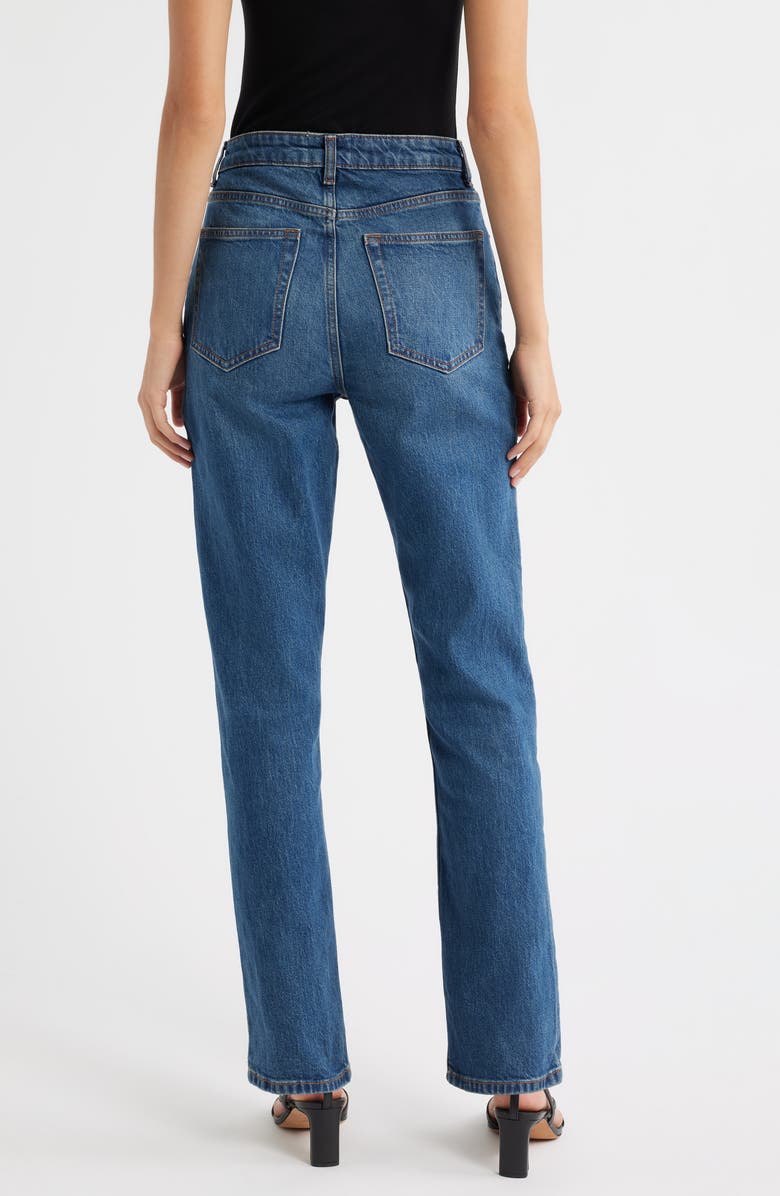 Reformation Jax Super High Waist Straight Leg Jeans, Alternate, color, Mellusine