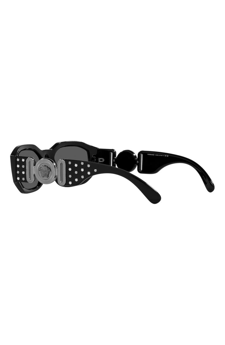 Versace Biggie 53mm Round Sunglasses, Alternate, color, Crystal Grey