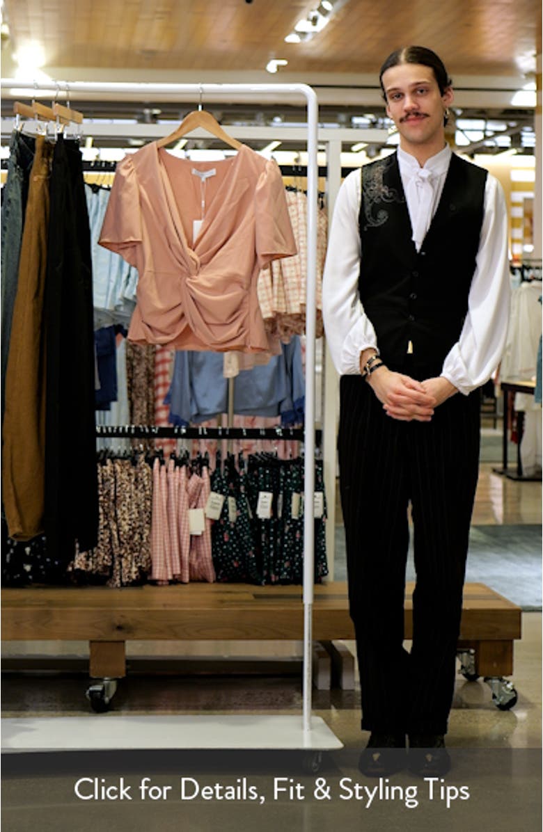 Twist Front Ruffle Sleeve Blouse, sales video thumbnail