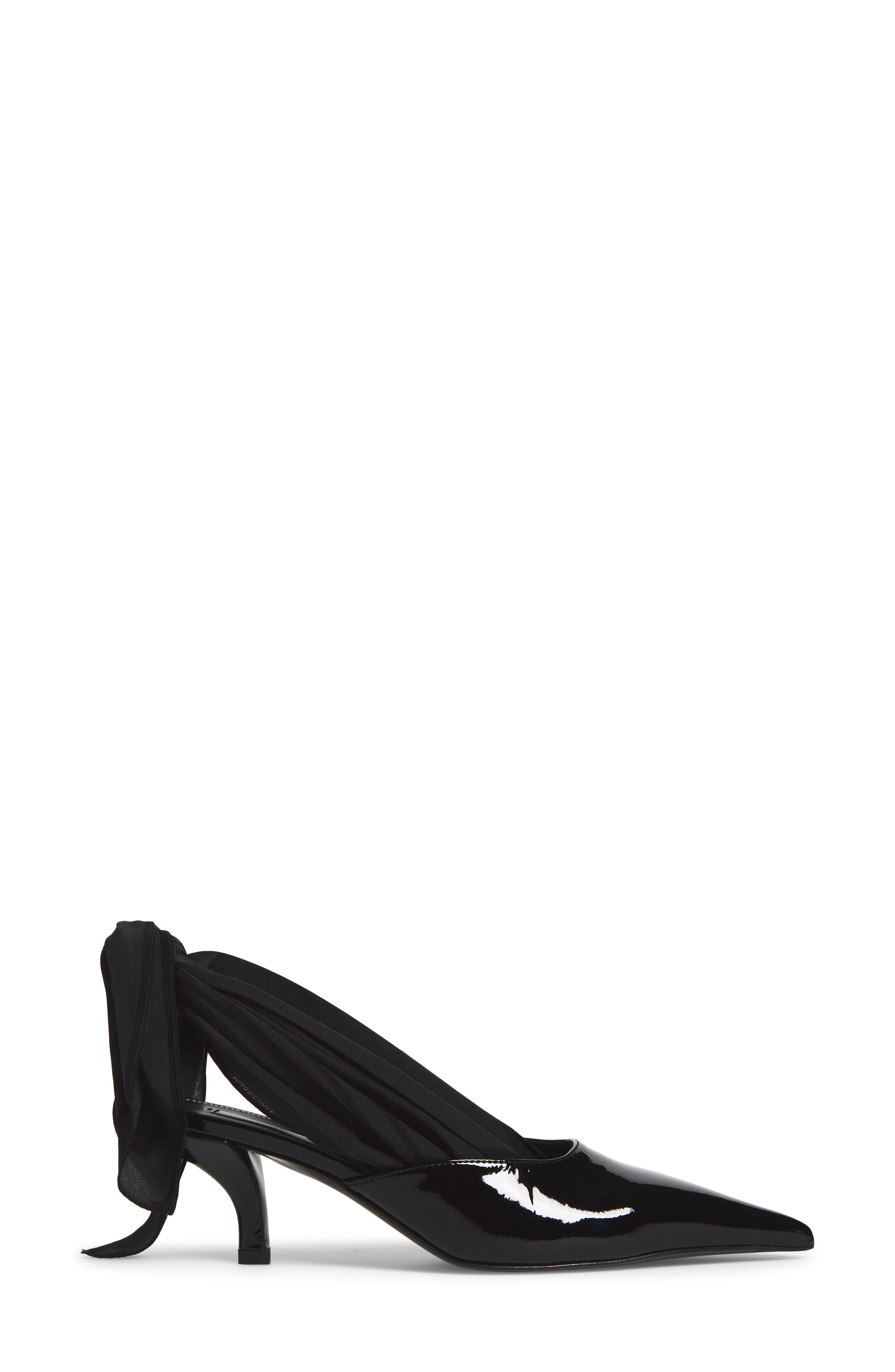 Scarf Naplack Slingback Pump, Alternate, color, BLACK/ BLACK
