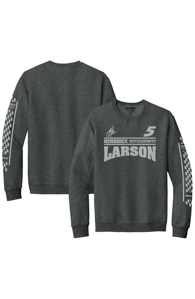 HENDRICK MOTORSPORTS TEAM COLLECTION Men's Hendrick Motorsports Team Collection Heather Charcoal Kyle Larson Sweatshirt, Main, color, Heather Charcoal