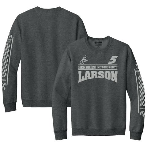Men's Hendrick Motorsports Team Collection  Heather Charcoal Kyle Larson Sweatshirt