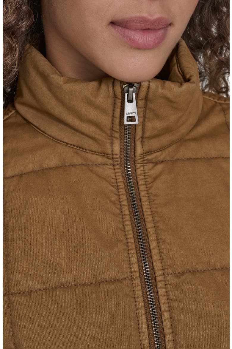 Box Quilted Water Resistant Cotton Jacket, Alternate, color, TOBACCO