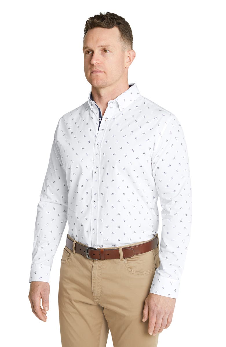 Johnny Bigg Regular Fit Dragonfly Cotton Button-Down Shirt, Alternate, color, 
