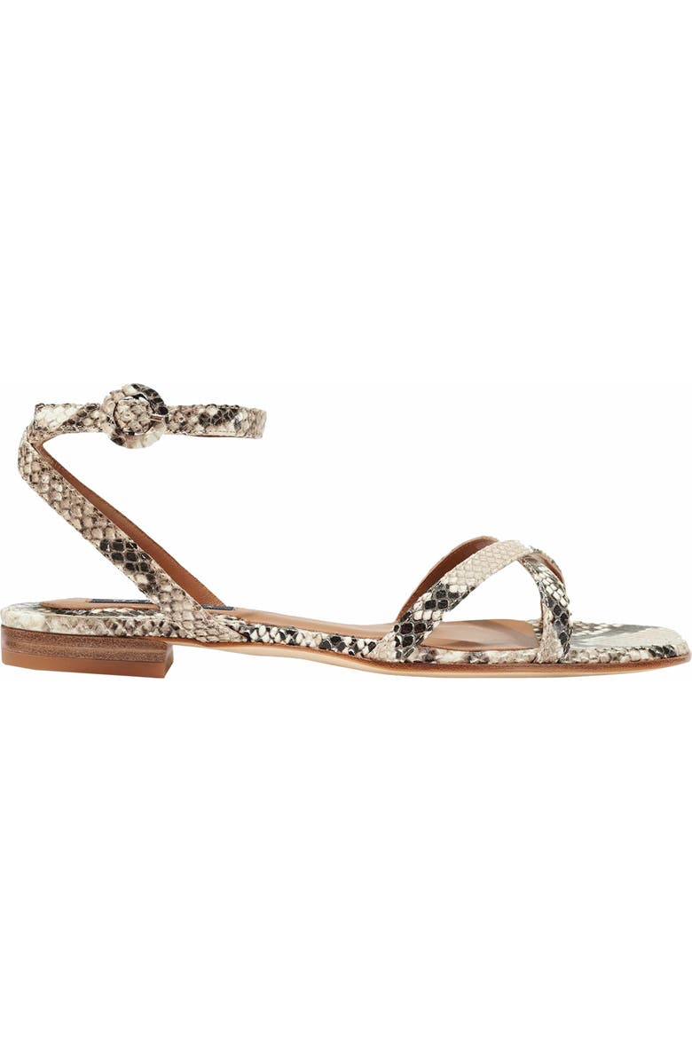 MARGAUX The Flat Sandals, Main, color, Natural Python Embossed