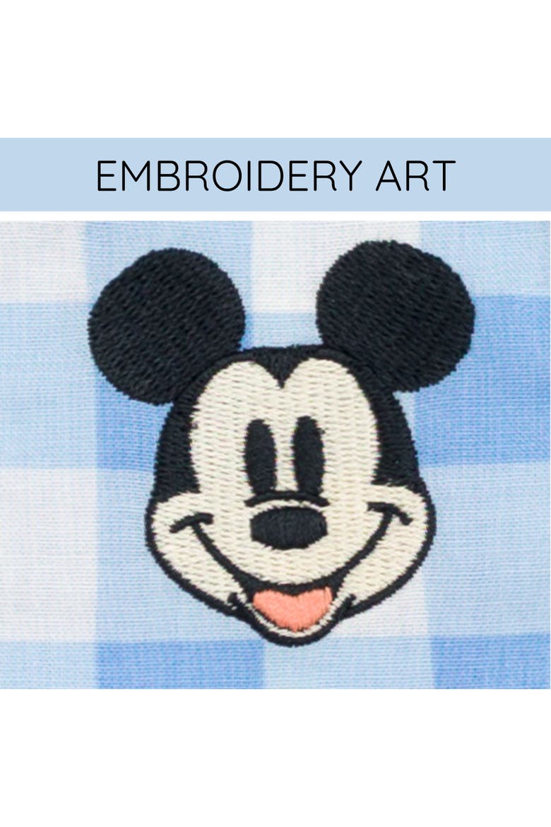 Mickey Mouse Sleeveless One Piece Romper, Alternate, color, Mickey Gingham Blue