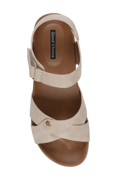 Gc Shoes Nala Comfort Wedge Sandal In Beige