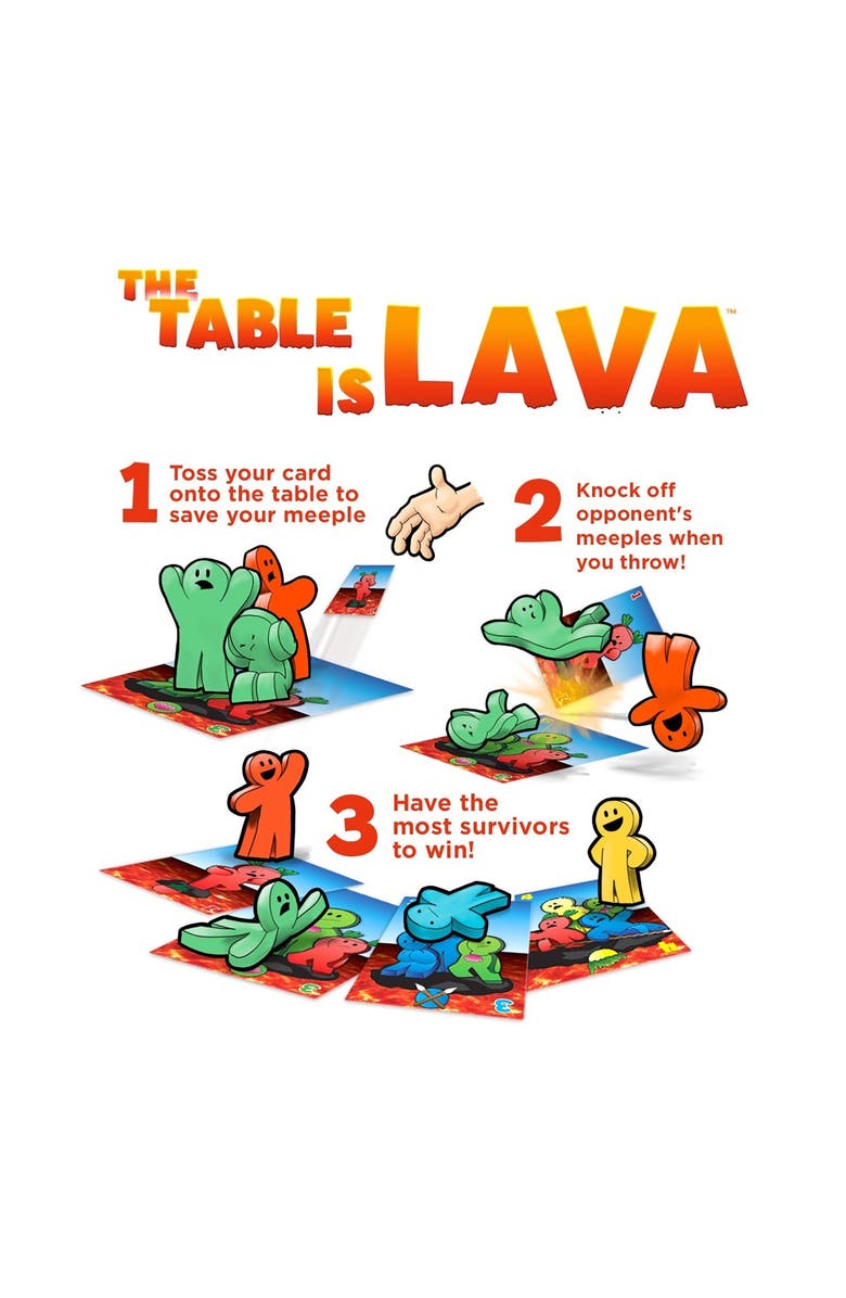 R&R Games The Table Is Lava R&R Games, Card Throwing Meeple Game, Alternate, color, Multicolored