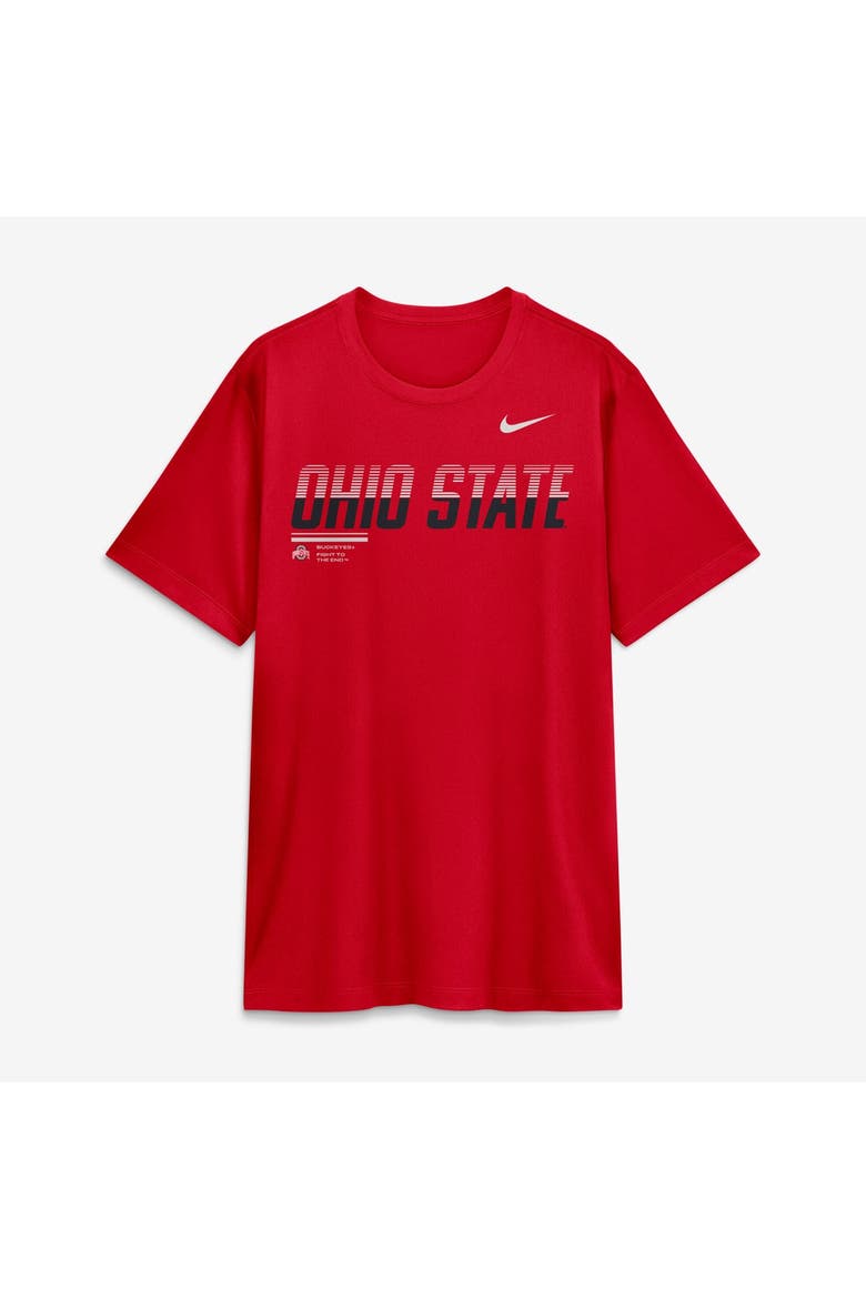 Men's Nike Scarlet Ohio State Buckeyes Sideline Legend Dri-FIT T-Shirt, Alternate, color, Scarlet