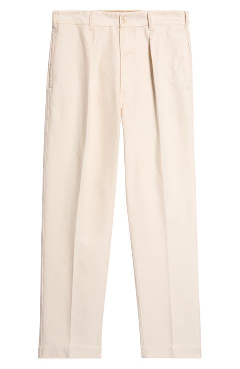 Games Pleated Cotton Moleskin Trousers