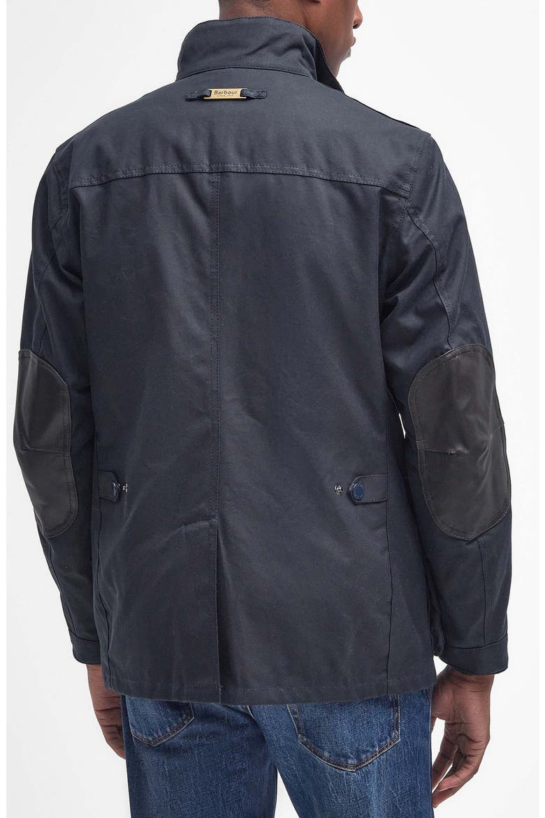Ogston Water Resistant Waxed Cotton Jacket with Removable Quilted Bib, Alternate, color, NAVY