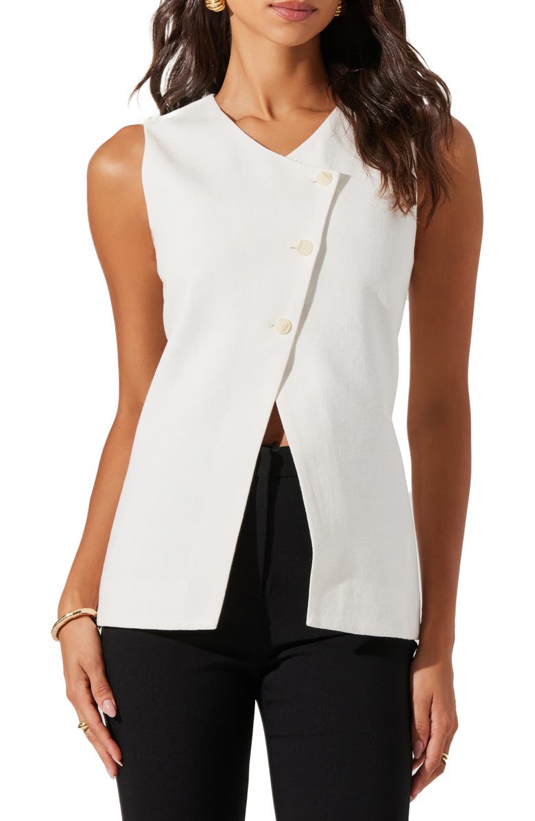 ASTR the Label Sonja Asymmetric Button Vest, Main, color,