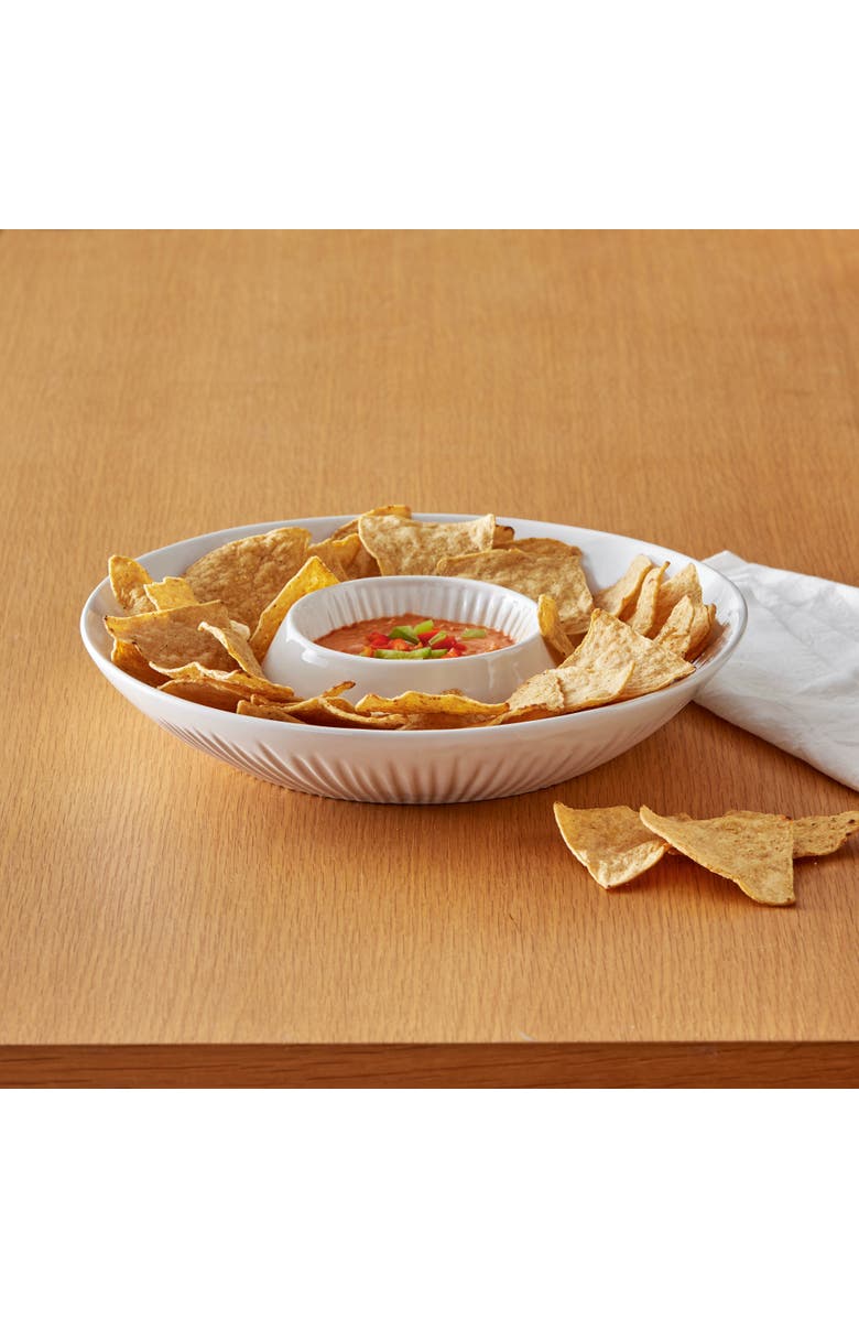 tag Vista Chip and Dip Serving Platter Set Grey Dishwasher Safe, Alternate, color, Grey