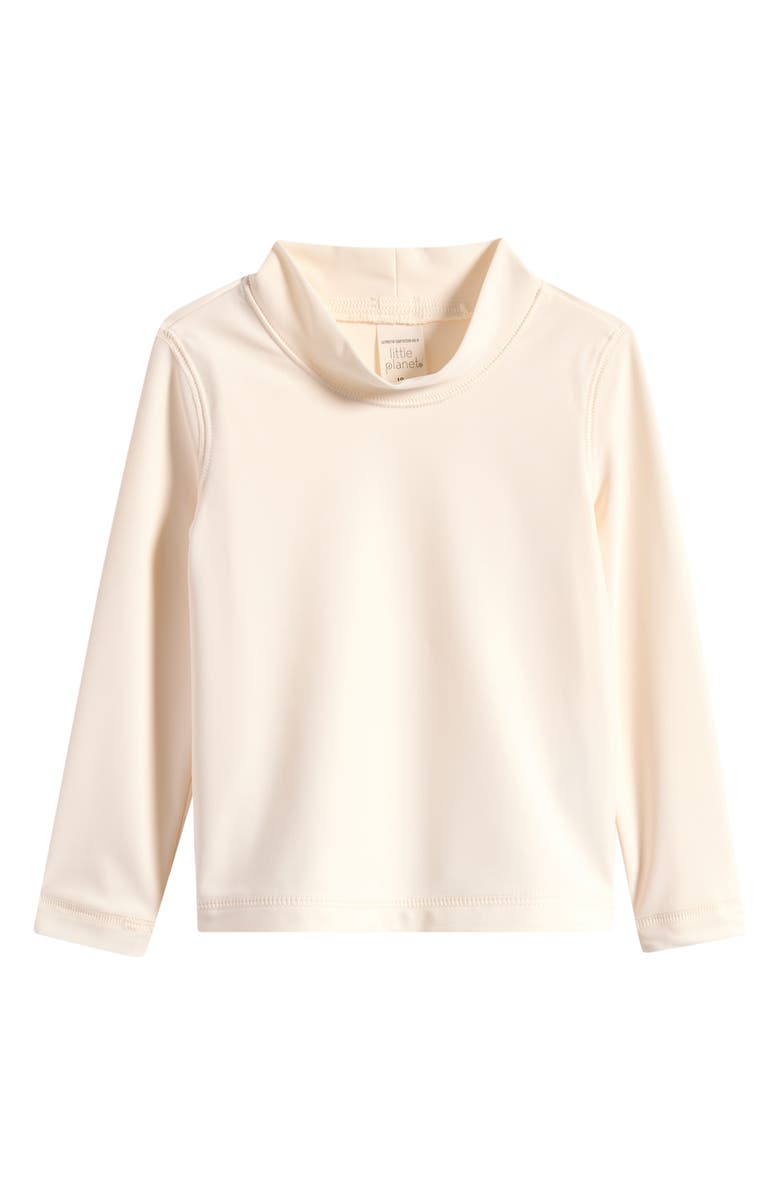 Little Planet Mock Neck Rashguard Top, Main, color, White