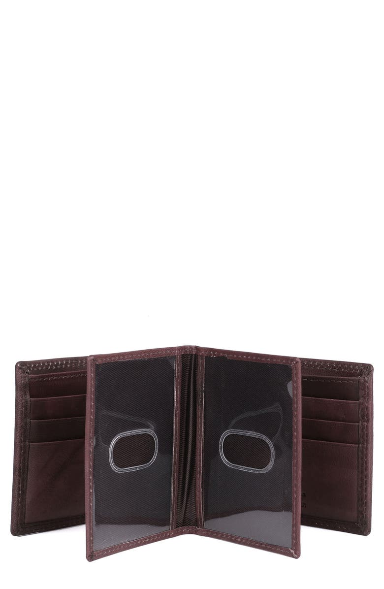 BUXTON Credit Card RFID Leather Billfold Wallet, Alternate, color, Brown