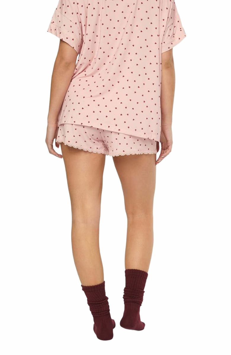 WeWoreWhat Lace Trim Sleep Shorts, Alternate, color, 