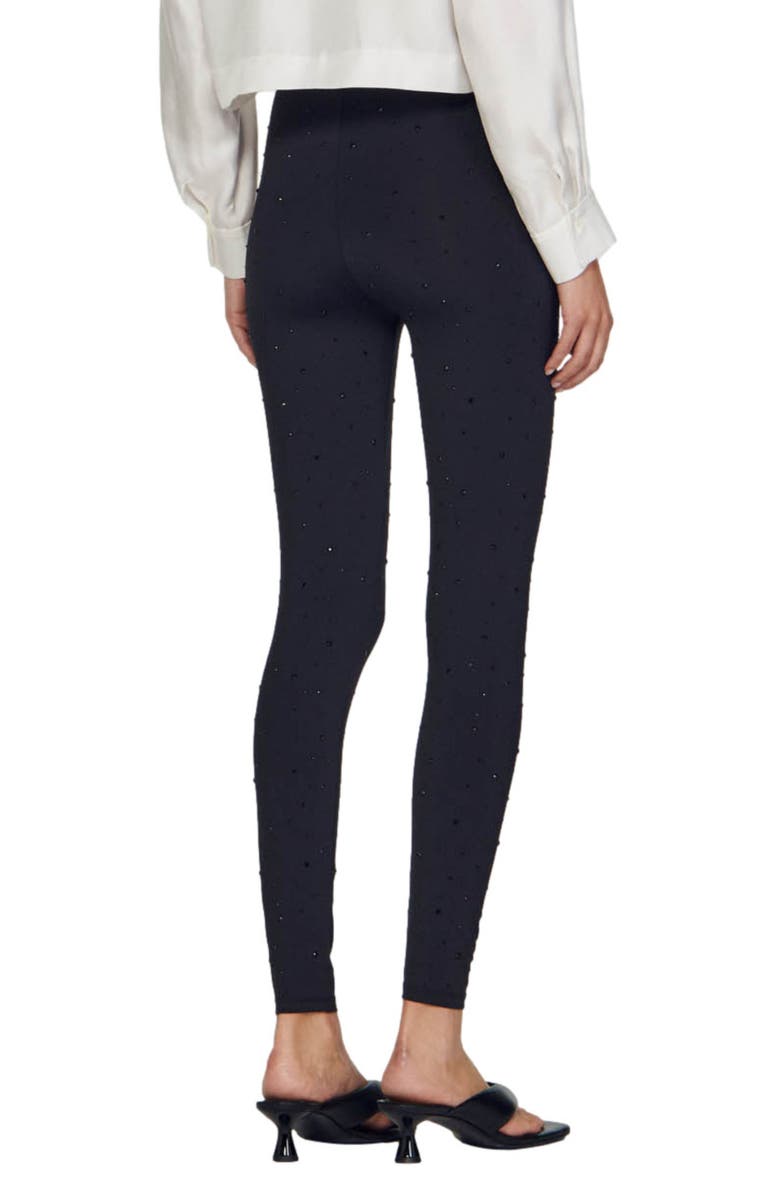 SANDRO Clotilde Rhinestone Ankle Pants, Alternate, color, 