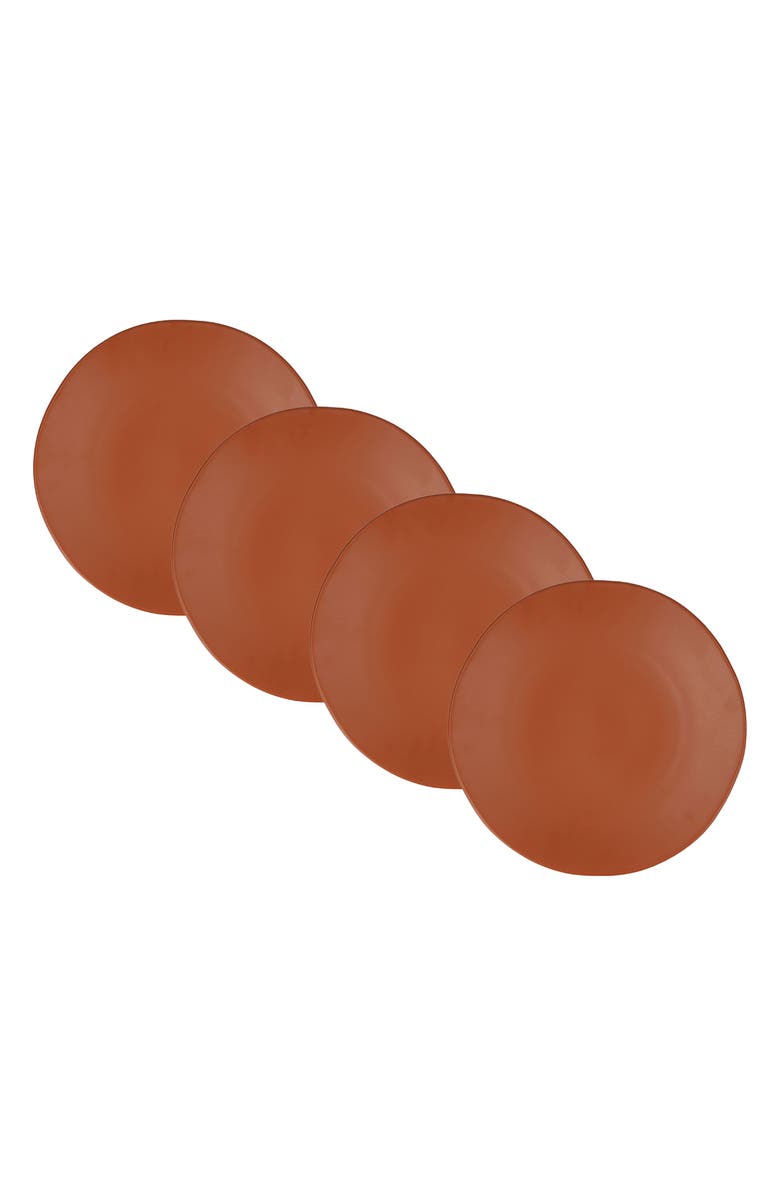 Fortessa Heirloom Set of 4 Ceramic Dinner Plates, Alternate, color, Terracotta