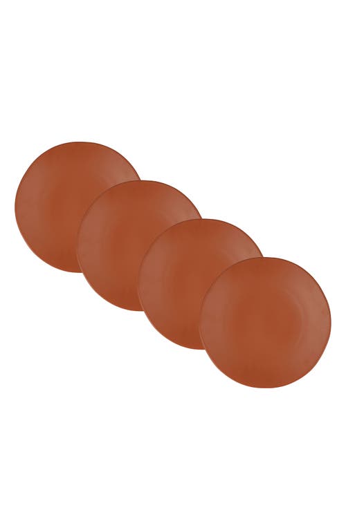 Fortessa Heirloom Set Of 4 Ceramic Dinner Plates In Terracotta