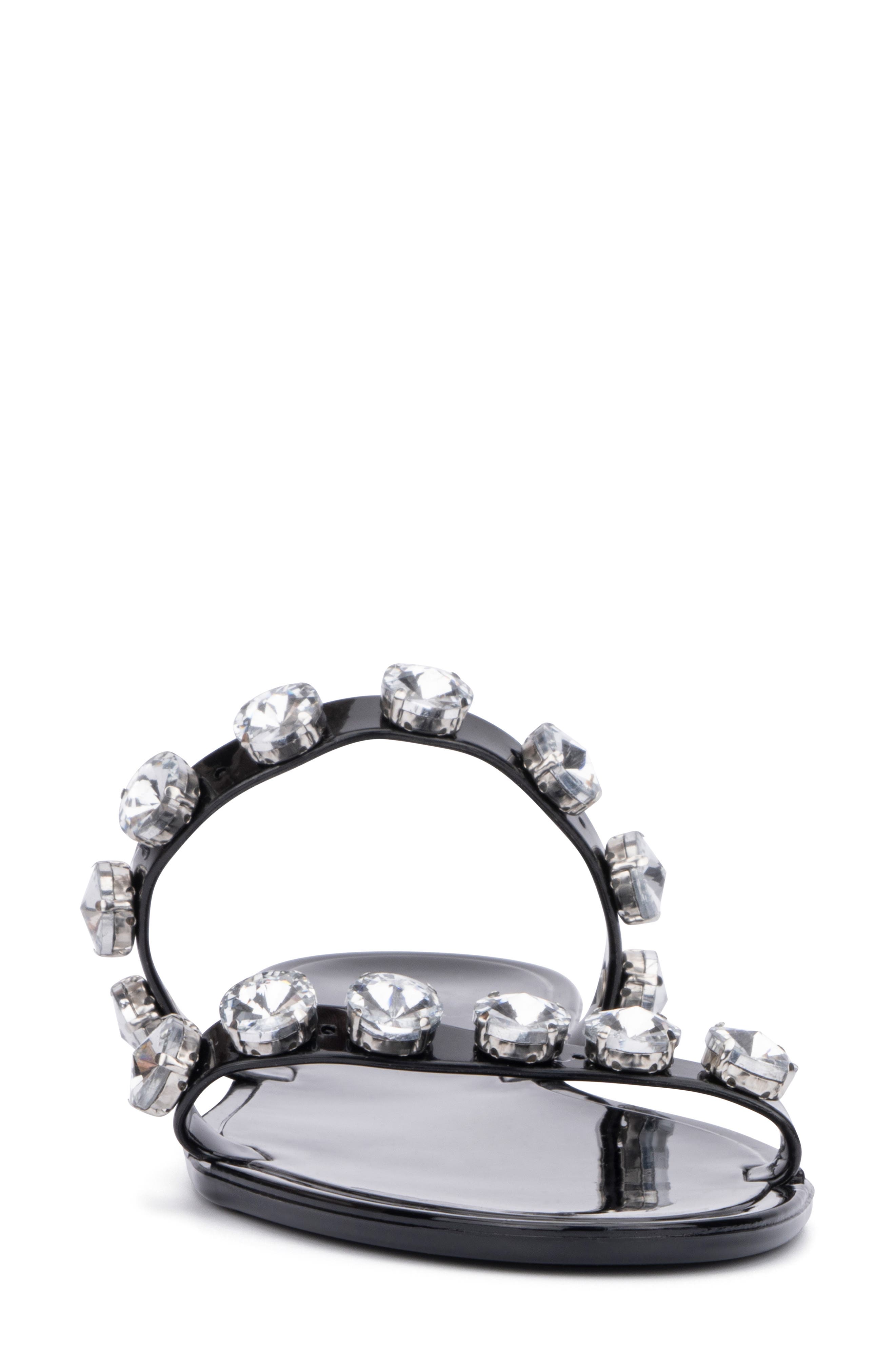 NEW YORK AND COMPANY Chava Rhinestone Jelly Sandal, Alternate, color, 