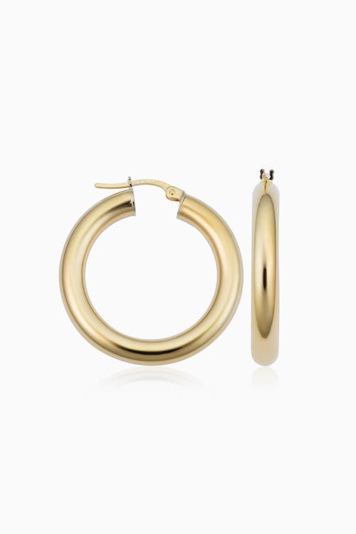 Oradina 18k Gold Everything Bold Large Hoops In Yellow Gold