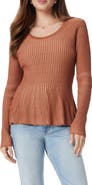 Sam Edelman Gia Crewneck Peplum Knit Top