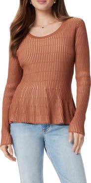 Sam Edelman Gia Crewneck Peplum Knit Top