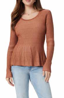 Sam Edelman Gia Crewneck Peplum Knit Top