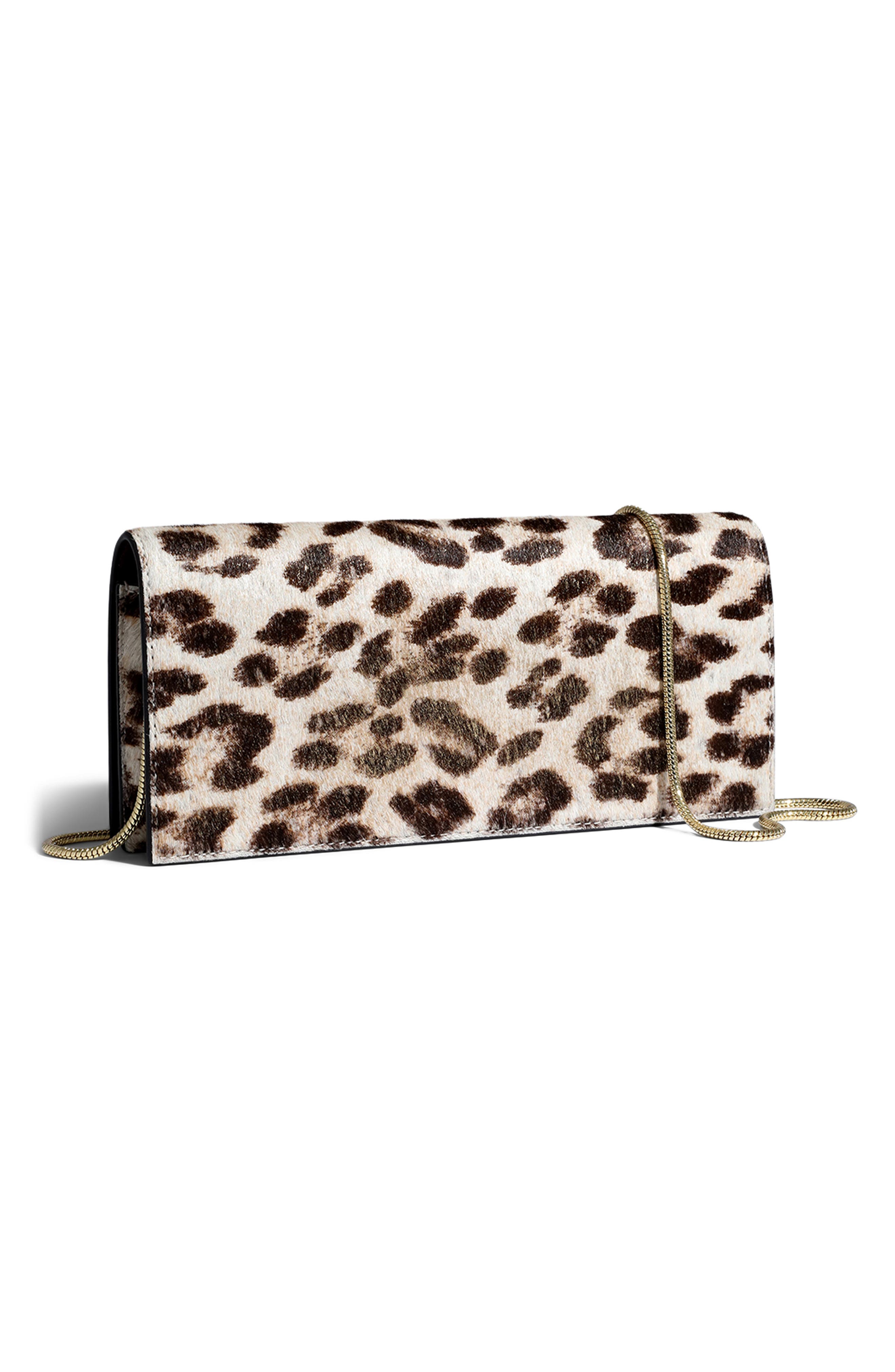 Alexis Bittar TWST GD HNDL CLTCH, Alternate, color, Metallic Leopard